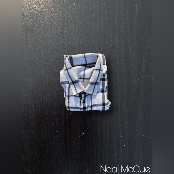 Regular fit White flannel, no brand - Picture 2 of 2